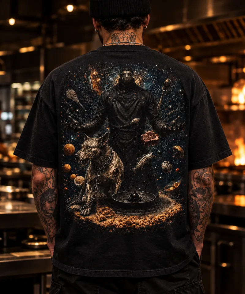 Remera negra oversize AXIOM, el método